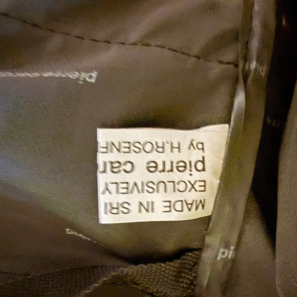 Pierre Cardin vtg Olive Green Nylon Garment Bag Travel Suit Carrier H Rosenfeld‎